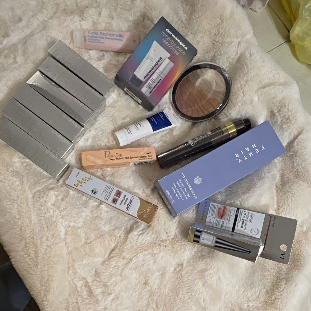 Assorted Beauty Lot: Dermalogica, Kate Somerville, Korres, Fenty Hair, VT
